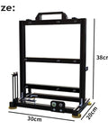 Open Air PC Test Bench Frame For ATX MATX ITX Motherboards Aluminum Bare Chassis With 8mm Magnesium Aluminum Alloy DIY Build Stand Supports ATX Power Supply 3 HDD 2 SSD Liquid Cooling Ready, visible dimensions 38x30x20 cm