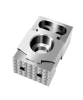 Beefy CNC Clamp Vise for Multi-Station Pneumatic Milling, Single-Sided OK Clamp With Precise Center Fix, metallic top view