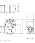 Heavy Duty Cnc Milling Dividing Head Fourth Axis Rotary Indexer With 15 To 1 Ratios Dead Nuts Accurate Aluminum Body blueprint diagram showing dimensions.