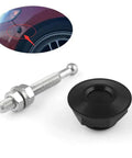 8 Pack 1.25 Inch Universal Hood Pins Quick Release Lock Latch For Car Bumper And License Plate, stainless steel rod and black finish