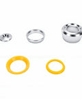 32mm Fitness Handle End Covers 5 Pack Aluminum Alloy No Slip Grip parts against white background