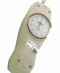 Peak Hold Analog Mechanical Force Gauge For Pull Or Push, 100 Lbs Range, 0.5 Lbs Graduation, Reads Present Or Peak Force, Built To Take Tough Pulls, Accuracy Within Two Tenths Of A Percent Of Full Scale, Overload Capacity 165 Lbs, beige metal body