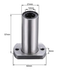 Heavy Duty 12mm Linear Ball Bearings With Extended Double Flanges For Super Slick Slide And Rock Solid Track Movement Premium Chromium Steel Core, 57mm height, flange dimensions 42mm x 6mm.