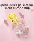 Silent Peach Hall Effect Magnetic Keyboard Switches For Gaming And Custom Builds silica gel material diagram