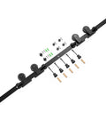 Bypass Sliding Barn Door Rail Hardware Kit, Heavy Duty Carbon Steel Tracks, Double Door System, black powder coat components