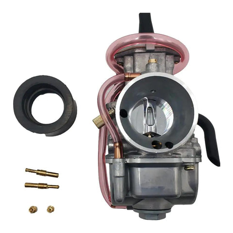 Top view of 26MM PWK Carburetor Kit for Racing Motorcycles Scooters ATVs Dirt Bikes Go Karts and Quads, Beefed Up Durable Metal Replacement.