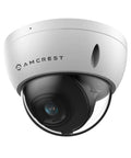 UltraHD 4K Outdoor PoE IP Dome Camera With 112 Degree View, 98ft Night Vision, 2.8mm Lens, shown in close-up angle.