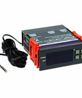 12V Fahrenheit Digital Temperature Controller With NTC 10K Sensor, 1 Relay, 10A, Easy Setup, Fahrenheit Display shown with sensor