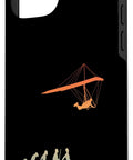 Dope Hang Glider Art IPhone 13 Pro Max Case For Men And Women Gift Idea For Hang Gliding Fans And Air Sports Lovers Cool Protective Phone Case With Dope Artwork showing evolution to hang gliding