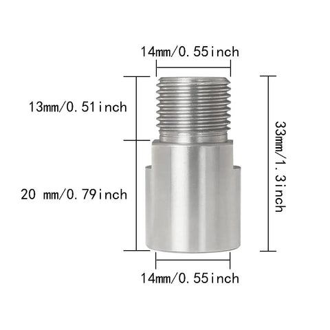 1 Pair Bike Pedal Extenders For Nine Sixteenth Inch Threaded Pedals Beefy Heavy Duty Chrome Moly Steel Spacers with dimensions