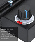 Temperature control dial on Heat Cutting Ribbon Cutter with Screwdriver Thermal Cutting Machine for DIY Projects.