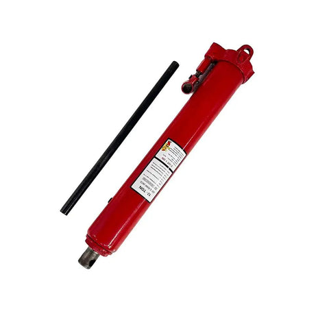 Heavy Duty 12 Ton Hydraulic Long Ram Jack With Handle For Engine Lifts And Cranes, Built Tough For Mechanics, Truckers, Farmers, And Off Road Enthusiasts, Versatile Tool For Maintenance And Heavy Lifting, red cylinder