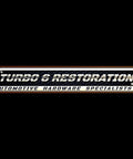 Turbo 6 Restoration automotive hardware specialists logo featuring bold text on a black background.