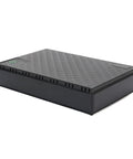 Plug And Play 10400mAh Ups Battery Backup For Routers And Modems in a black compact design with textured surface.