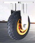 Close-up of wheel on Heavy Duty Folding Cart With Wheels And Handle For Easy Haul And No Sweat Transport Durable Platform Cart Built To Last