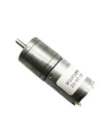JGA25-370 Gear Motor 12V DC Low RPM High Torque Micro Gearbox Motor for Robotics, 25mm Gearbox, side view with label