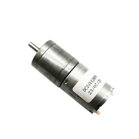 JGA25-370 Gear Motor 12V DC Low RPM High Torque Micro Gearbox Motor for Robotics, 25mm Gearbox, side view with label