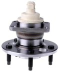 Rear Hub with Sealed Ball Bearing and Wheel Speed Sensor, 5-Lug, pre-greased, for Buick models, front view of assembly
