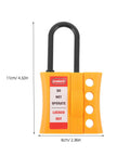 Badass Multi User Insulated Nylon Lockout Hasp With Four Reinforced Holes For Safety Tagout Protocols Built Tough for electrical safety.