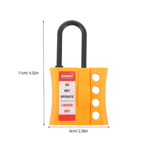 Badass Multi User Insulated Nylon Lockout Hasp With Four Reinforced Holes For Safety Tagout Protocols Built Tough for electrical safety.