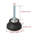 Adjustable Fixed Threaded Leveling Feet For Tables, 60mm Base Diameter, M8x50mm Threaded Leg Levelers, detailed view