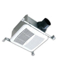Premium Efficiency Exhaust Fan With Ultra Quiet Energy Start Motor And Humidity Sensor For Homes And Bathrooms 90 CFM Rugged 26 Gauge Galvanized Steel Housing UL 507 And ETL Listed Title 24 Ready 6 Inch Or 4 Inch Duct Compatible For Easy Install shown in ceiling mount view