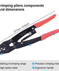 Beefy Heavy Duty Crimping Pliers For 50 Amp 600V Terminals All Purpose Crimp Tool For 1.25 To 16 Mm2 Wires HS-16 Cable Lugs Cutter