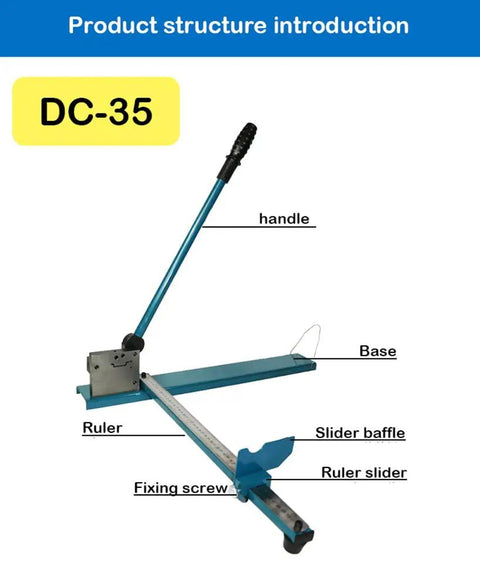 Rail Cutter Tool For Slotted Aluminum With Double Groove Design And 50cm Measuring Ruler Manual Guide structure layout