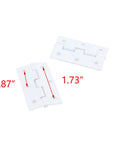 White Box Hinges 2.36 By 1.41 Inches Iron Cabinet Hinges With Screws Pack Of 10 for small cabinets and boxes