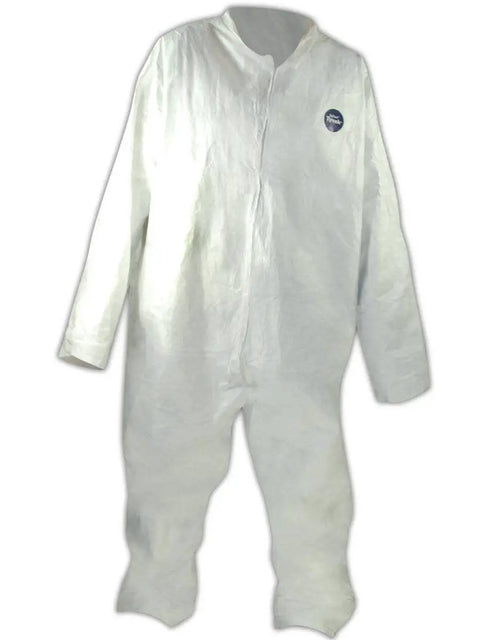 Tyvek 400 Disposable Protective Coverall With Open Wrists And Ankles Hood White X Large 25 Pack Comfortable Fit Premium PPE for protection