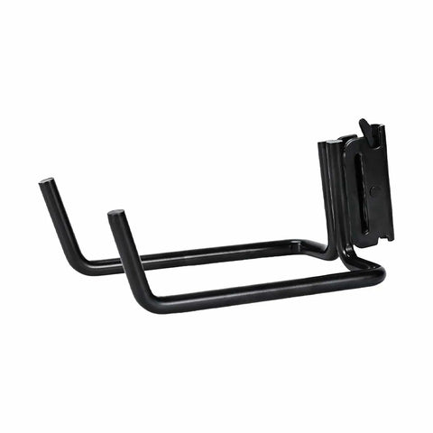 E Track Heavy Duty J Hook Hanger For Shovels And Long Handled Tools Durable Steel Tool Hanger with 150 lbs capacity shown in side view