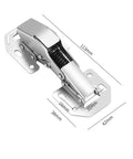 Soft Close Frameless Cabinet Hidden Hinges With Buffered Mute Hydraulic System Easy Install Ultra Quiet Self Closing Hardware Durable Cold Rolled Steel 4 Pack For Bedroom Wardrobe Doors with dimensions