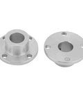 Rigid Flange Shaft Coupler Set 2 Pack 18mm Flange, 12mm Bore, M4 Motor Shaft Coupler Connector, Heavy Duty Plated Steel