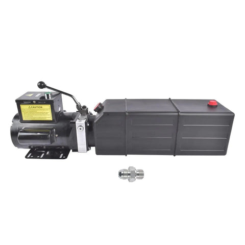 Side view of 3.7 Gallon Hydraulic Power Unit With 220V 3HP 2950 PSI Single Acting Pump For 2 Post And 4 Post Car Lifts