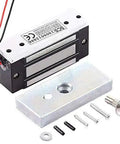 130Lb Magnetic Door Lock With Remote Control Kit For Drawer Cabinet Cupboard Locker Wardrobe, showing lock and installation parts