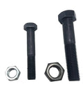 Replacement Hex Head Spring Eye Bolt 0.75 Inch Eye, 10 X 4.5 Inch Shank, Compatible With 10GD Bolt Kit, Heavy Duty Steel For 72-80 Spring, Ideal For DIY Auto, Trailer, And Equipment. Hex bolts and nuts shown
