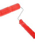 Kick Some Serious Flair Into Your Walls Using This Heavy Duty Ceiling Texture Roller With A Sturdy Plastic Handle To Nail That Perfect Straight Grain Pattern On Drywall Today, red rubber roller with reinforced steel core.