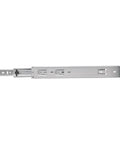 Beefy Heavy Duty Steel Drawer Slide Three Section Full Extension Self Close Side Mount Ball Bearing Cadmium Finish 100 Lb Capacity 1 Pair