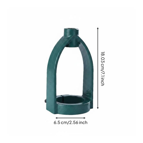 Upgrade Your Woodworking With This Heavy Duty Mortising Machine Drill Press Attachment, green steel body, 18.03 cm tall, 6.5 cm wide.