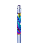Premium DLC Coated Carbide Router Bit Pair For Smooth Flush Trimming And T Slot Milling showing a 6mm solid shank with colorful coating.