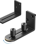 Sliding Barn Door Bottom Floor Guide Wall Mounted Roller Guides with Ball Bearings Adjustable Stay Roller Black Made From Solid Carbon Steel