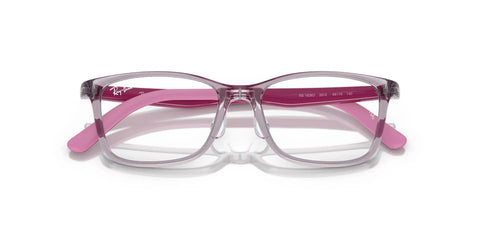 Front view of Tween Prescription Eyewear Frames Transparent Pink, XX Small Fit With 110mm Hinge To Hinge, 47mm Lens.