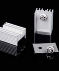 Heavy Duty Aluminum Heat Sink Kit 10 Pcs Triode Voltage Regulator Cooling Fins Metal Radiator For Electronics Computers Industrial Equipment Lightweight Quick Install Durable Thermal Management For Chips, 20x15x10 mm