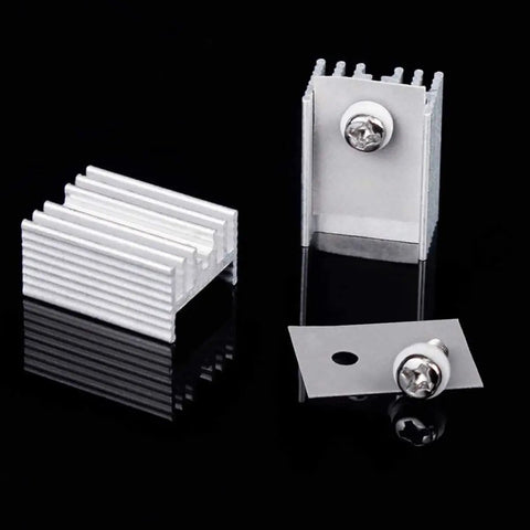 Heavy Duty Aluminum Heat Sink Kit 10 Pcs Triode Voltage Regulator Cooling Fins Metal Radiator For Electronics Computers Industrial Equipment Lightweight Quick Install Durable Thermal Management For Chips, 20x15x10 mm