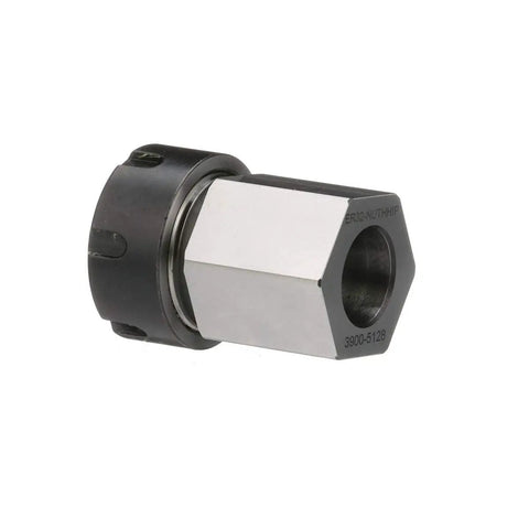 Hex ER32 Collet Block For CNC Machining Pro Grade Tool Steel Hardened And Ground To.0005 Flatness 1.75 X 1.75 X 2.8 In Upright View