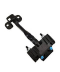 Dodge Ram ProMaster Front Left And Right Door Hinges With Check Strap Stopper, black metal and ABS, top view.