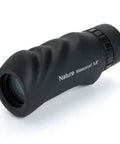 Nature 10x25 Monocular For Hiking And Wildlife Viewing Lightweight Travel Ready Tool For Birding On The Go With 10x Magnification And Bright 25mm Lens Built For Outdoor Adventures And Clear Distant Details, black waterproof 5.8" monocular