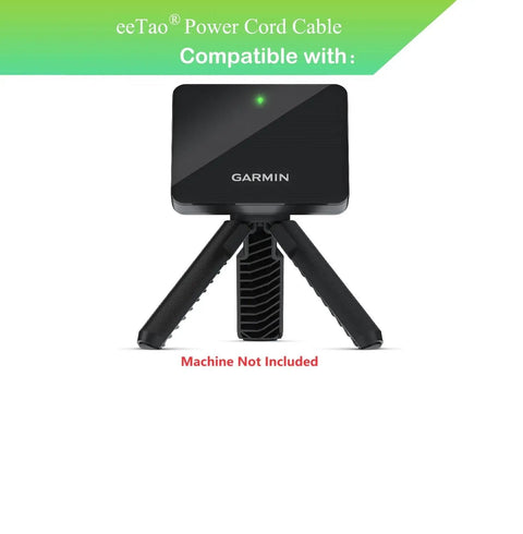 Micro USB Charging Cable Charger Power Cord For Garmin Approach R10 Portable Golf Launch Monitor shown with tripod stand