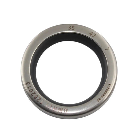 Heavy Duty 35x47x7 Oil Seal For Automotive And Machinery Fits Shafts In Engines Pumps And Transmissions Keeps Oil Leaks In And Dust Out With Tough Silicone Rubber Gasket For Long Lasting Seal Performance. Gray 35x47x7 mm oil seal with silicone rubber gasket