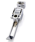 A7 Style Toggle Latch With Keeper For Cabinets, Built Tough Heavy Duty Compression Lever Handle Lock, metal build, angled view